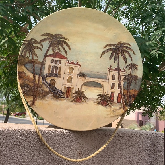 Large Hat Box & LidTropical Design 16 Inches Round